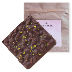  Tablette Mendiant - Chocolat Noir 66% / Gianduja Pistache