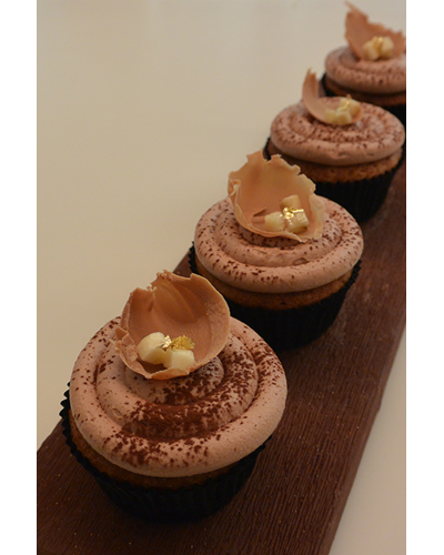 Cupcake Banane, Chocolat au lait, Tonka