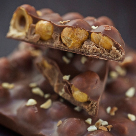 Tablette Mendiant - Chocolat Lait 40% / Gianduja Noisette