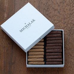 COFFRET SABLÉS NOISETTE CHOCOLAT LAIT/DULCEY