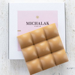 Tablette fourrée - Chocolat Blond Dulcey 35% / Praliné Noix de Pécan