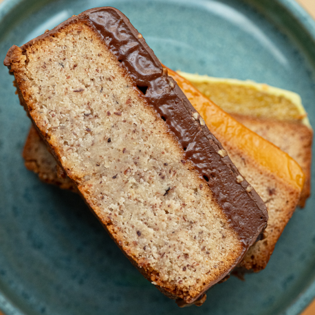 Tranches de Cake Gianduja, Abricot et Pistache