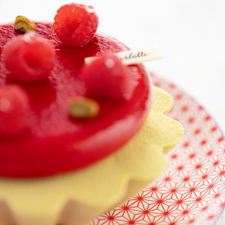 CHARLOTTE FRAMBOISE PISTACHE (6 PERS.)