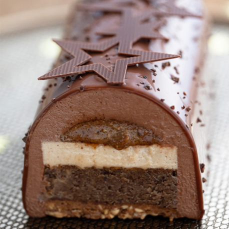 BÛCHE CHOCOLAT PÉCAN