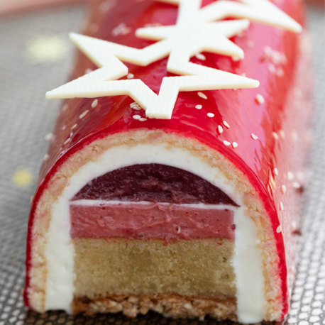 BÛCHE FRAISE LAIT D'AMANDE