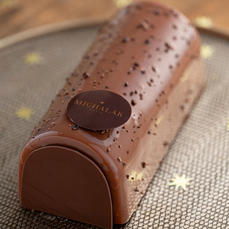 [LIVRAISON 11-18 DEC.] Bûche Chocolat Pécan (8 pers.)