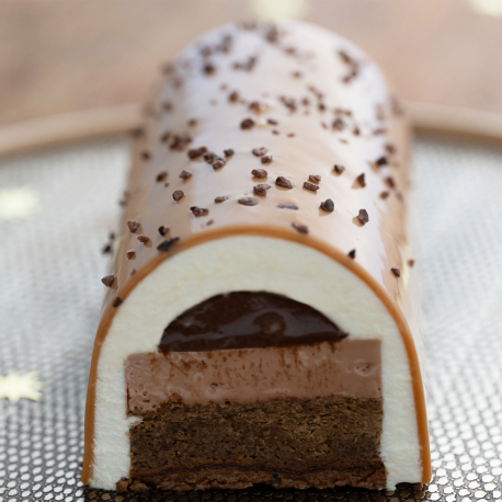  [LIVRAISON 11-18 DEC.] Bûche Cappuccino (8 pers.)
