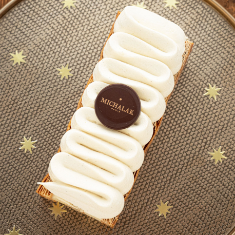 [LIVRAISON 11-18 DEC.] Bûche Fraise Lait d'Amande (8 pers.)