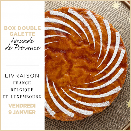 [LIVRAISON VENDREDI 9 JANV. ] BOX DOUBLE GALETTES DES ROIS AMANDE DE PROVENCE