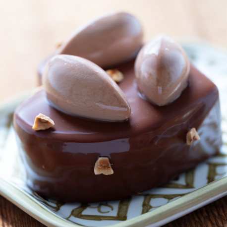 CŒUR TARTE CHOCOLAT PRALINÉ (2 PERS.)