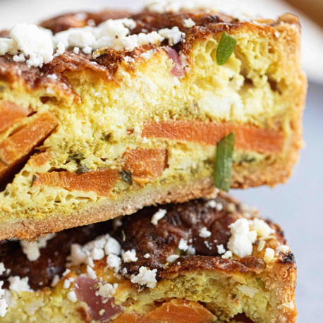 QUICHE CAROTTE FÉTA CURRY