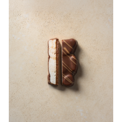 OURSON GUIMAUVE PRALINÉ NOISETTE – CHOCOLAT AU LAIT 40 %