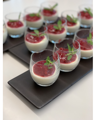 YAOURT VERVEINE CITRON VERT COULIS FRAMBOISE